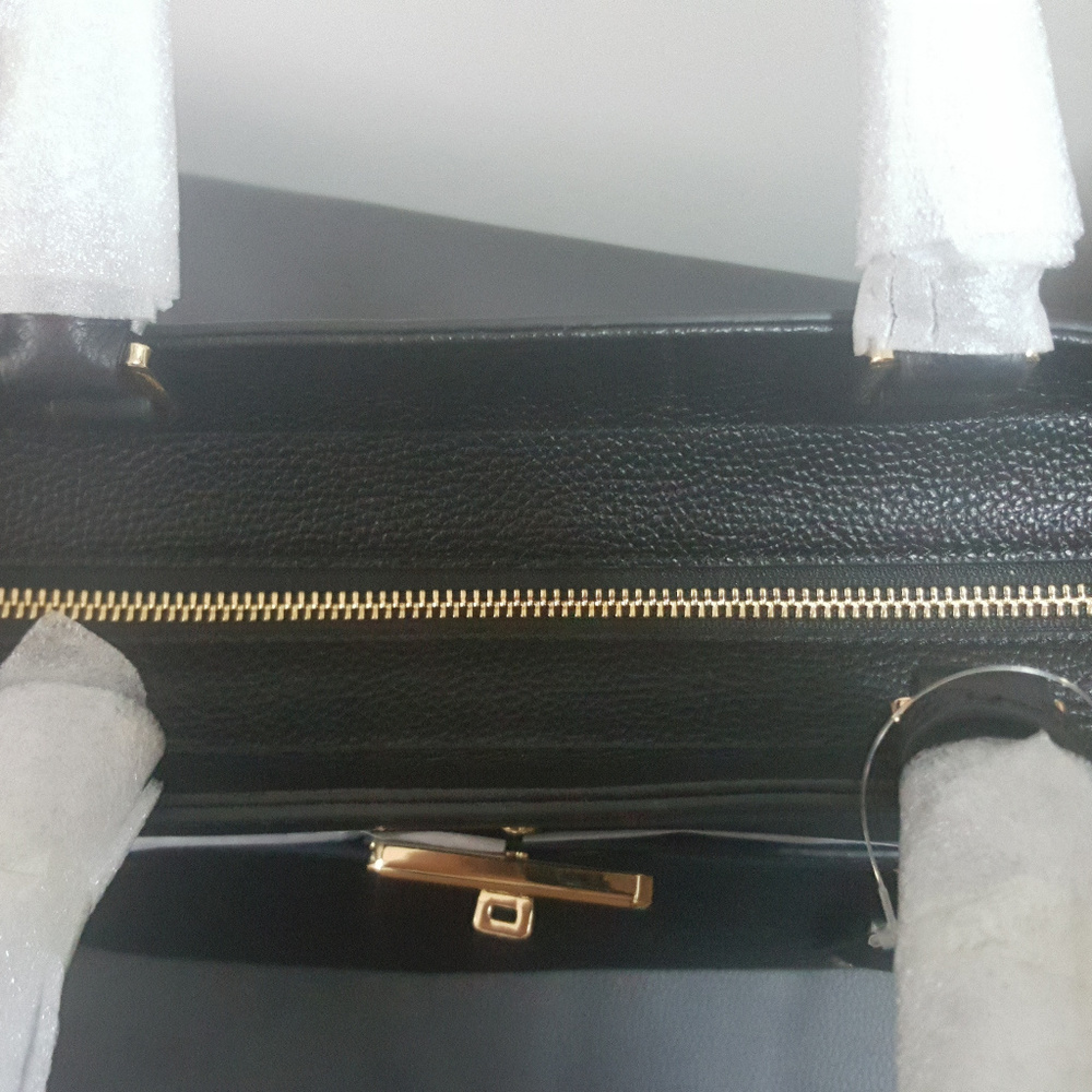 Michael Kors Large Karson Black Leather Satchel - Picture 5 of 7